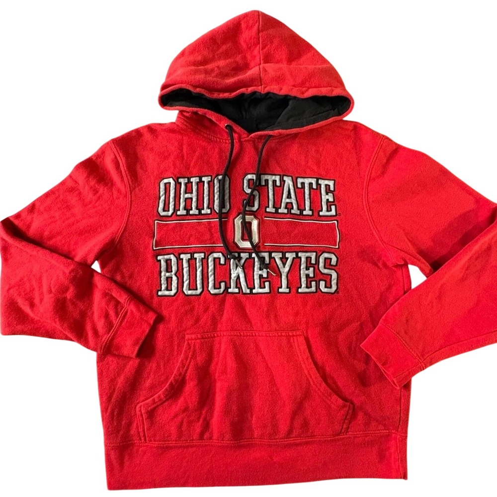 Ohio State Buckeyes Hoodie Sweatshirt Small Red Good Graphic Pullover